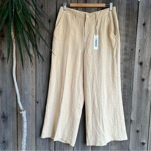 L'AGENCE Brie Linen Wide Leg Pants